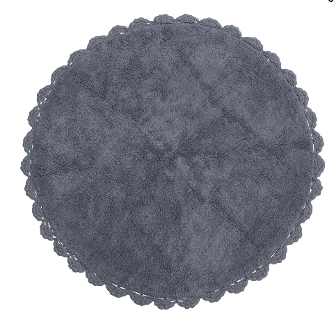 Cotton Scalloped Round Rug