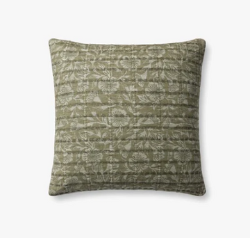 Merida 18" Green/Grey Down Pillow