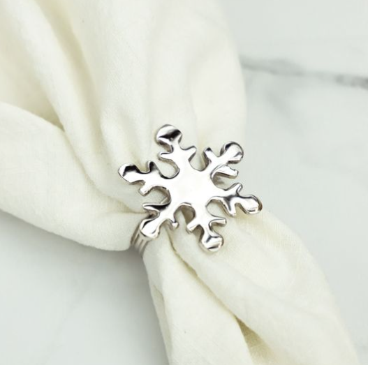 Silver Snowflake Napkin Ring
