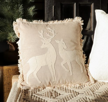 Natural Deer Duo Pillow