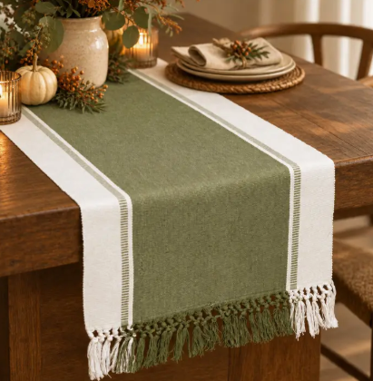 Reed Green Table Runner