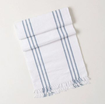 Blue & White Strip Table Runner