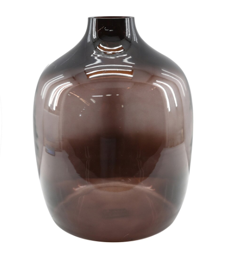Caspian 11.75" Glass Vase, Plum