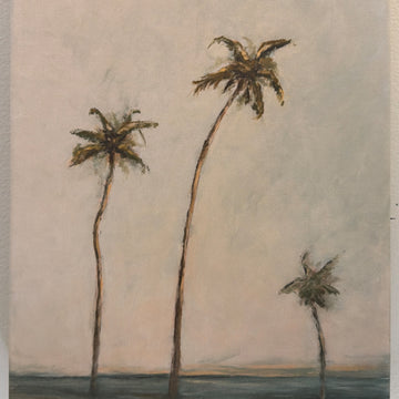 S Richards - 11x14 Blue Palm unframed gallery wrapped canvas