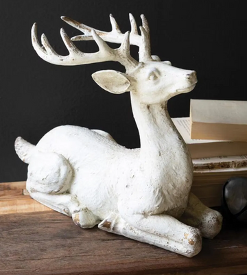 Resting Faux Concrete Deer