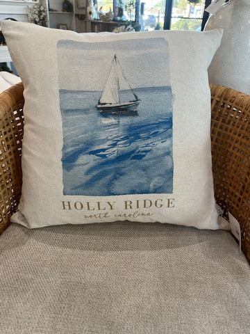 Pillow Cover - Sailing Holly Ridge