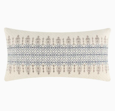 Aliza Blue Stripe Pillow 12" x 24"