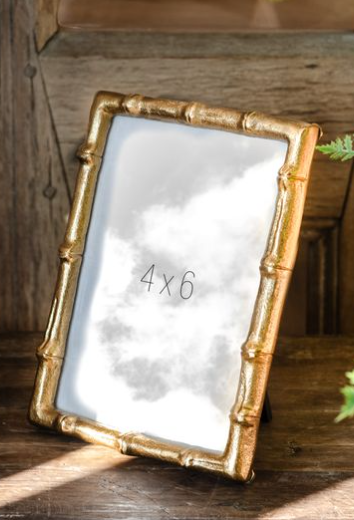 4 x 6 Gold Bamboo Style Photo Frame