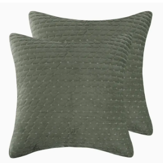 Velvet Stitch Euro Sham - S/2