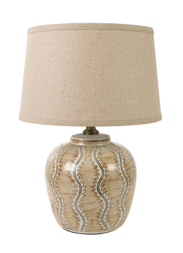 Hand Painted Stoneware Table Lamp