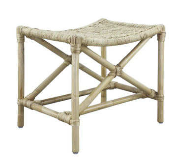Director Stool, Natural Rattan
