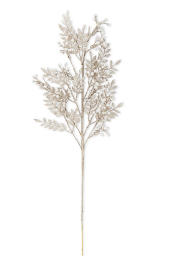 32 Inch Gold Leaf & Pearl Stem