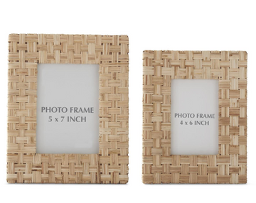 Basket Weave Cane Photo Frame - 4 x 6
