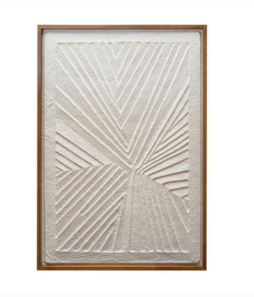 Oak Wood Framed Paper Wall Decor