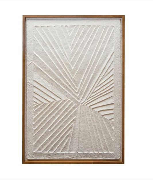 Oak Wood Framed Paper Wall Decor