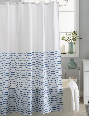 Blue Waves Shower Curtain