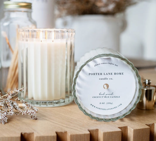 Bergamot + Mahogany Fluted Candle