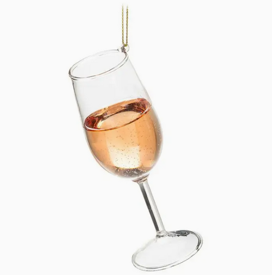 Glass of Rose Ornament