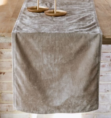 Latte Velvet Table Runner
