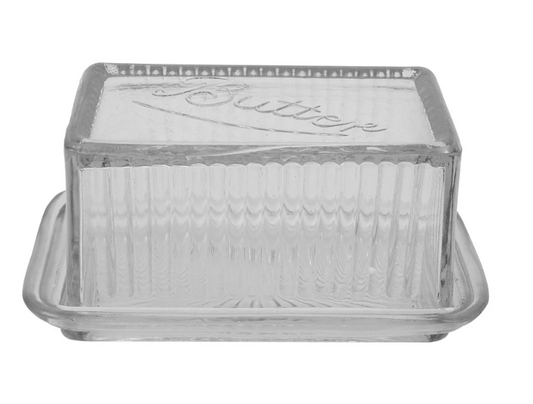 Pressed Glass Butter Dish