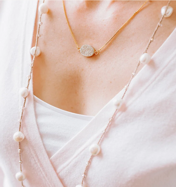 Goldbug Long Pearl Necklace
