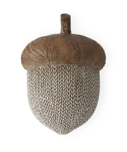 Resin Woven & Woodgrain Acorn - Small