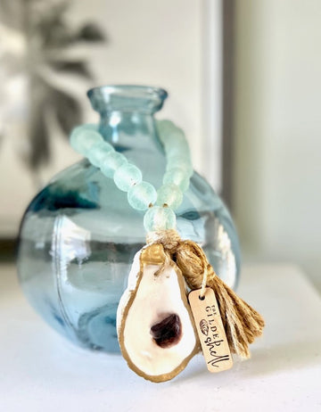 Oyster Sea Glass Bottle Topper