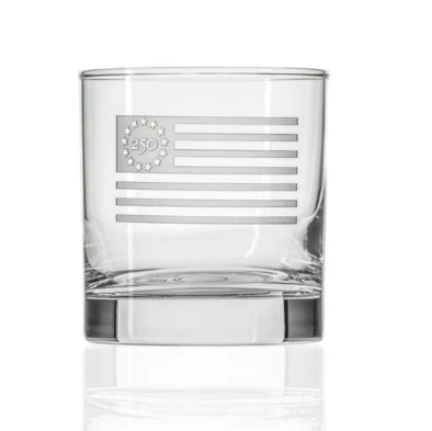 Betsy Ross Low Ball Glass