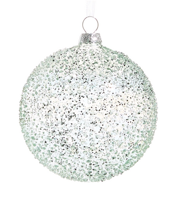4" Blue Textured Ball Ornament