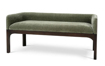 Vannes Bench with Moss Green Performance Fabric - WLT