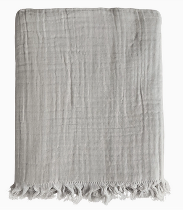Gauze Throw Blanket - Taupe