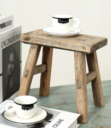Vintage Mini Stool Weathered Natural