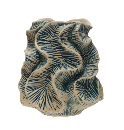 Blue Organic Wave Vase