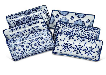 Blue/White Small Rectangle Dish
