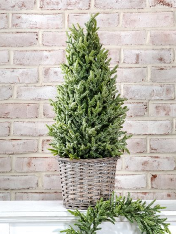 24" Glitter Topiary in Basket