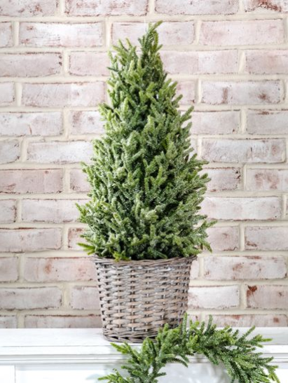 24" Glitter Topiary in Basket