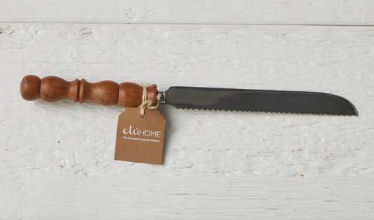 Serrated Bread Knife with Wooden Handle