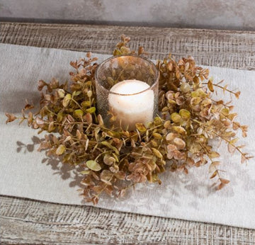 12" Eucalyptus Candle Ring