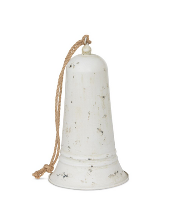 Antique White Metal Bells - 10"