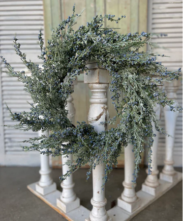 22" Icy Northwind Juniper Wreath