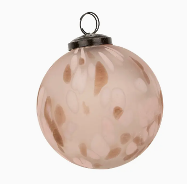 Confetti Glass Ornament- Pink