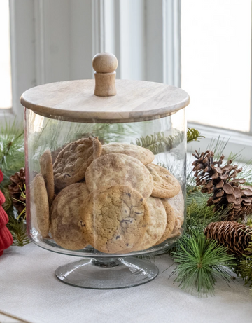 11.5" Glass Cookie Jar