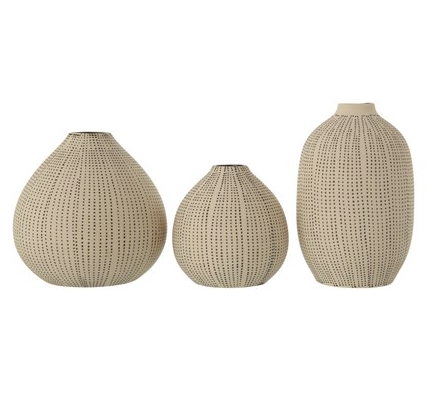 Stoneware Textured Vase - S/3