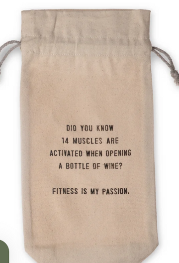 Fitness is my Passion Wine Bag