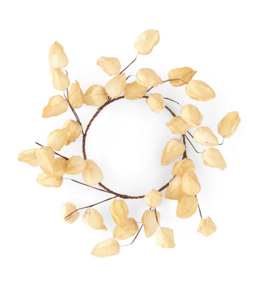 13.75" Cream Lantern Candle Ring