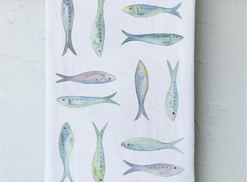 Local Tea Towels - Seaglass Sardines
